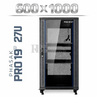 Armario Rack 27U 600x1000 | Phasak Pro PHO-6127 19 In